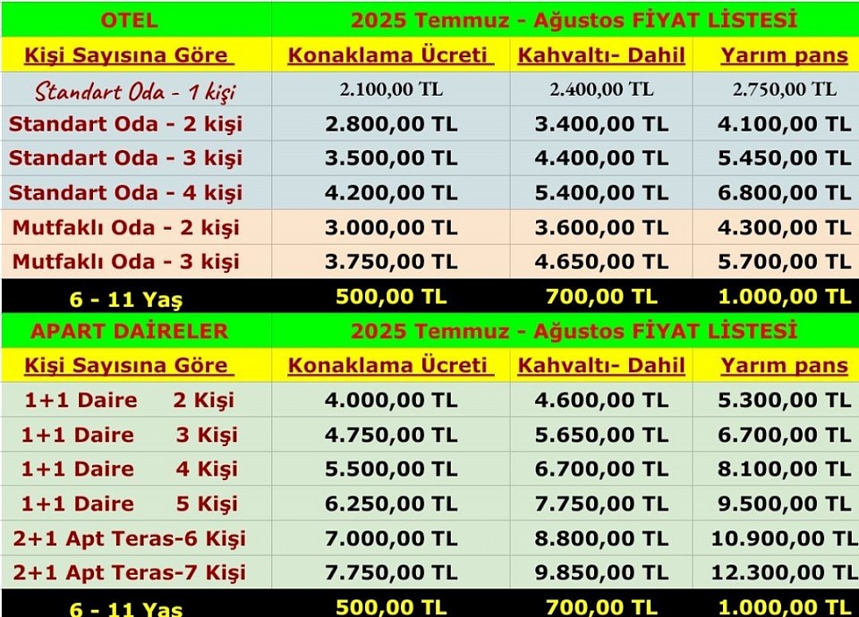 3 GECE VE ÜZERİ KONAKLAMALAR İÇİN ERKEN ÖDEMELERDE       3 TAKSİT İMKANI