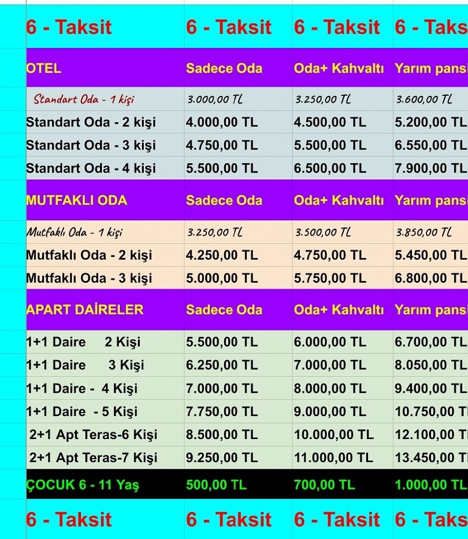 6-TKS FİYAT LİSTESİ
