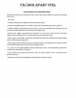 ÇEVRE KORUMA VE ATIK YÖNETİMİ POLİTİKASI